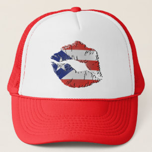 Boné Lábios da bandeira de Puerto Rico