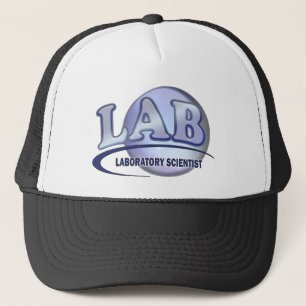 Boné LABORATÓRIO CIENTISTA! LOGOTIPO Azul Divertido