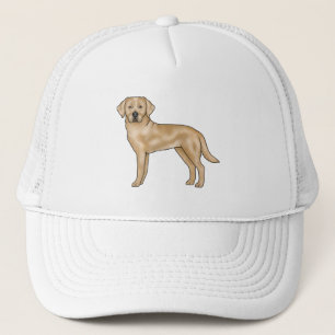 Boné Labrador Retriever Amarelo Desenho Animado Fofo