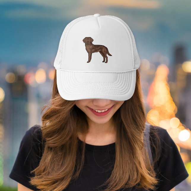 Boné Labrador Retriever Chocolate Cute Cartoon Lab Dog (Criador carregado)