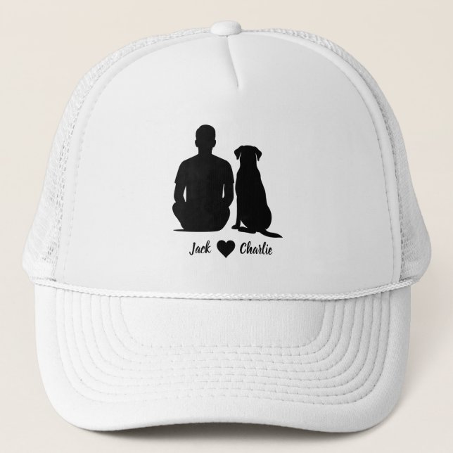 Boné Labrador Retriever Personalizado Cachorro E Dono M (Frente)