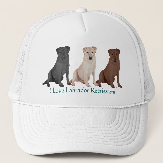 Boné Labrador Retrievers - 3 cores para amar (Frente)