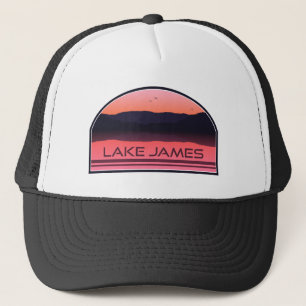 Boné Lago James North Carolina Red Sunrise