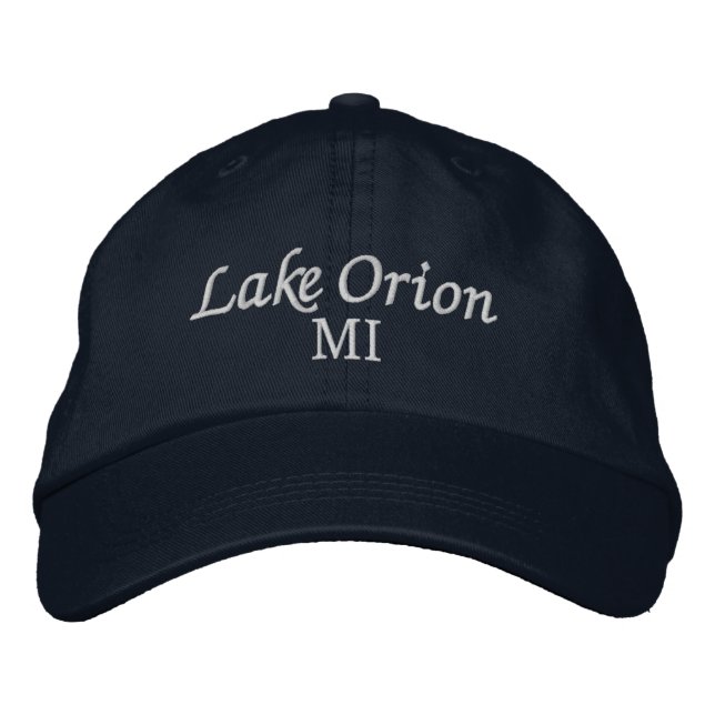 Boné Lago Orion Michigan Boriderado Baseball Hat (Frente)