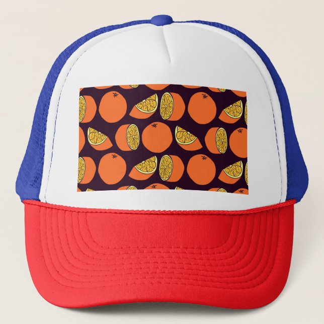 Boné Laranjas sem soldadura, textura de safra. (Frente)