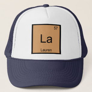 Boné Lauren Name Química Elemento Mesa periódica