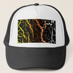 Boné Lava de Espaço Rachada - Amarelo/Laranja/Branco