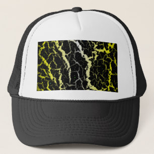 Boné Lava de espaço rachada - Branco/Amarelo
