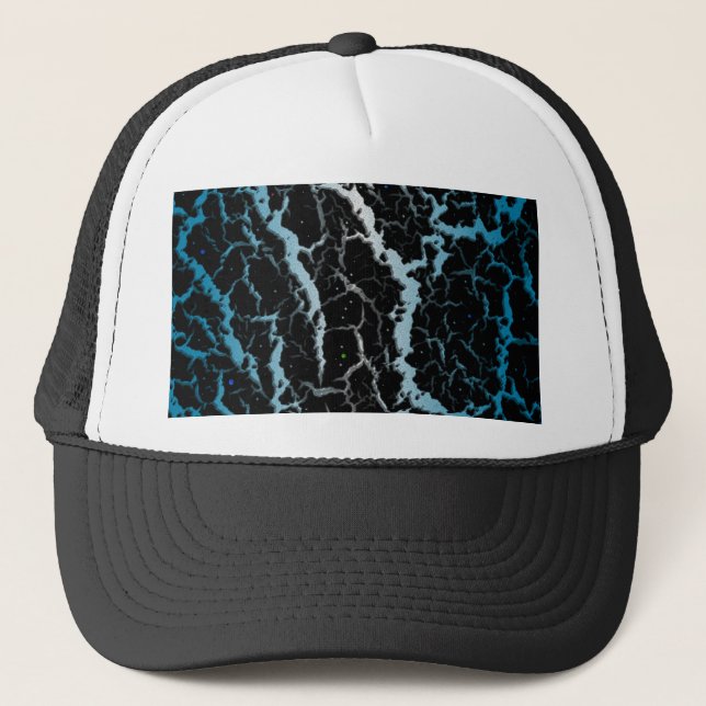 Boné Lava de espaço rachada - Branco/Azul-Céu (Frente)