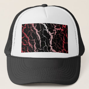 Boné Lava de espaço rachada - Branco/Coral
