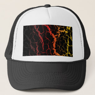 Boné Lava de espaço rachada - Preto/Vermelho/Dourado