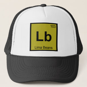 Boné Lb - Símbolo de Mesa periódica da química do feijã