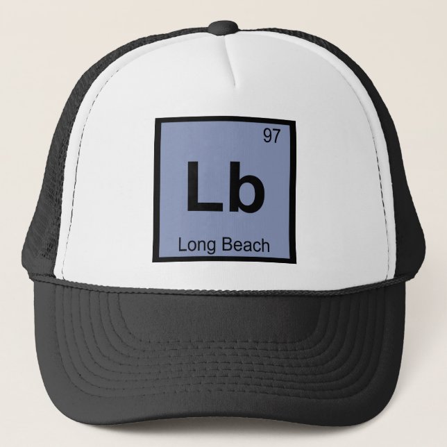Boné Lb - Tabela Periódica de Química da Cidade de Long (Frente)
