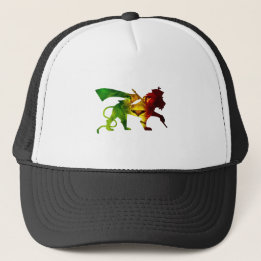 Boné Leão de Judá RASTA | Vermelho Dourado Verde