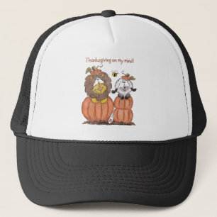 Boné Leão e Lamb em Pumpkins