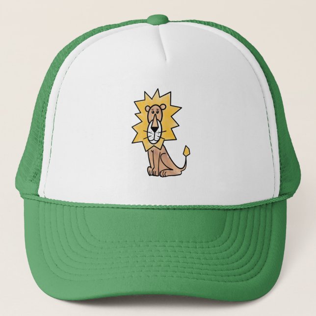 Boné leão fofo desenho infantil retrô safári animal da  (Frente)