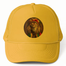 Leão Masculino Vestido Em Armadilhas Rastafárias