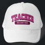Boné Legal de Trendy, professor moderno da Escola Perso<br><div class="desc">Saia como um professor moderno e na moda com este legal chapéu de caminhoneiro personalizado! Design de tendências que gritar profissionalismo e talento. Elevem a vibração da sala de aula!</div>