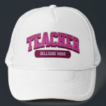 Boné Legal de Trendy, professor moderno da Escola Perso<br><div class="desc">Saia como um professor moderno e na moda com este legal chapéu de caminhoneiro personalizado! Design de tendências que gritar profissionalismo e talento. Elevem a vibração da sala de aula!</div>