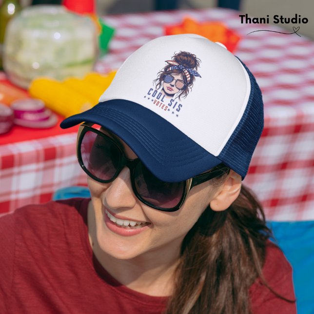 Boné Legal Sis Vota Vintage Mensagem Cabelo Eleição (Criador carregado)