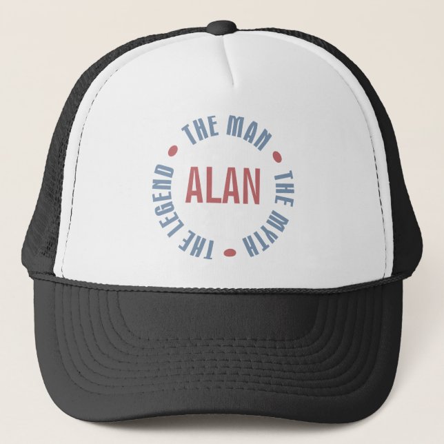 Boné Legenda do mito do homem de Alan customizável (Frente)