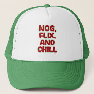 Boné Lema de Alegria de Natal Divertido Nog Flix e Chil