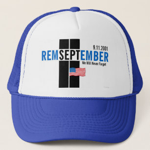 Boné Lembre-se de 11 de setembro Bandeira Azul