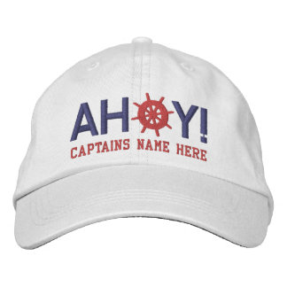 Boné Leme de Navios Ahoy Capitães Personalizado
