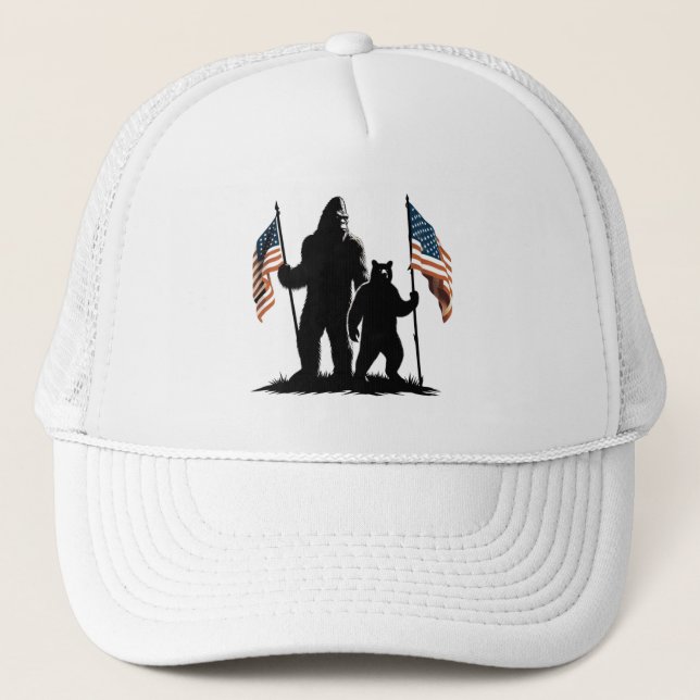 Boné Lenda Americana com Grizzly (Frente)