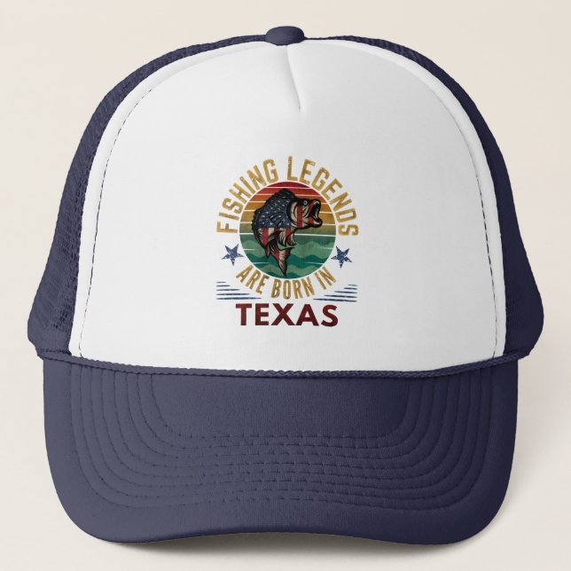 BONÉ LENDÁRIOS DA PESCA NASCEM NO TEXAS (Frente)