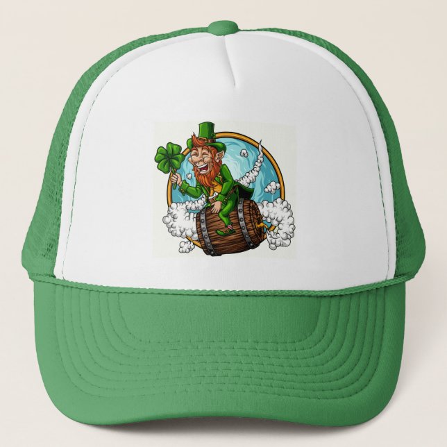 Boné Leprechaun em um Dia de São Patrício de barril (Frente)