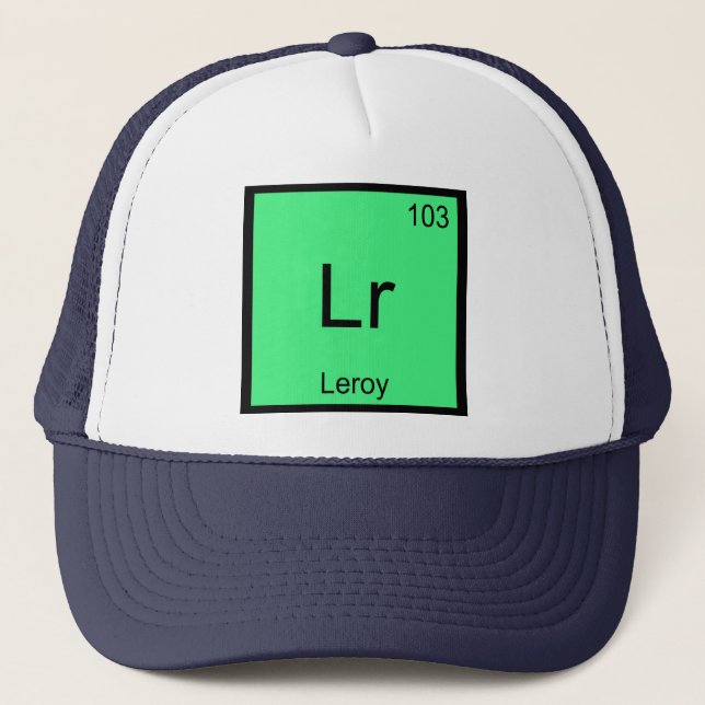 Boné Leroy Nome Elemento Químico Tabela Periódica (Frente)