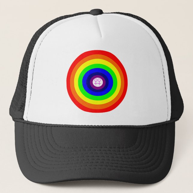 Boné Lesbians Round Rainbow Hat (Frente)