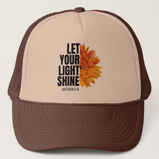 BONÉ LET YOUR LIGHT SHINE   TRUCKER HAT (Frente)