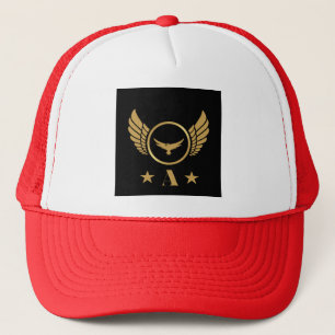 Boné Letra A Personalizada com Asas de Águia Elegantes