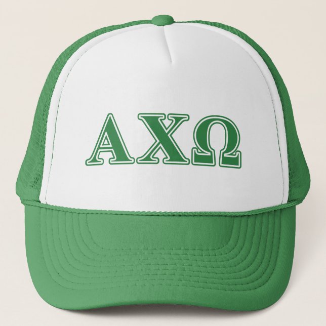 Boné Letras Verdes da Alpha Chi Omega (Frente)