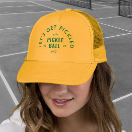 Boné Let's Get Pickled Après Pickle Ball Yellow