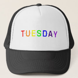 Boné Lettering Design ‘Tuesday’ in Rainbow Colors