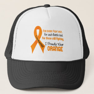 Boné Leucemia Eu Visto Orgulhosamente Laranja