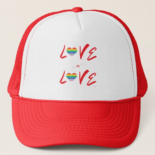 Boné LGBTQIA Love is LLOVE, Pride, Rainbow Heart (Frente)