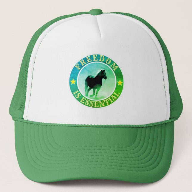 Boné Liberdade (cavalo, verde) (Frente)