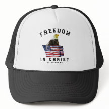 Liberdade em Cristo Águia e Bandeira Americana Pat