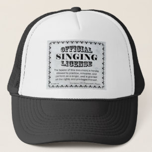 Boné Licença de canto