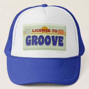 Boné Licença para o Groove Fun Party Slogan Art