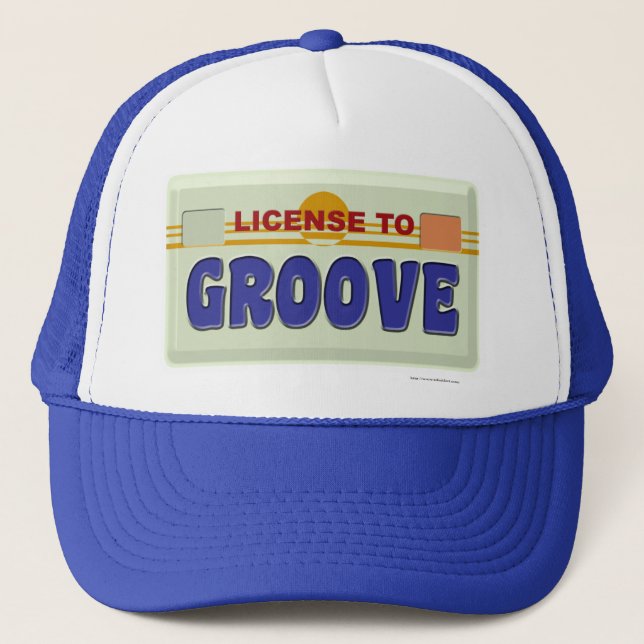 Boné Licença para o Groove Fun Party Slogan Art (Frente)