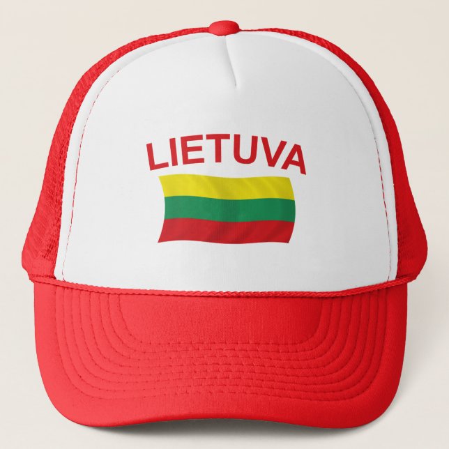 Boné Lietuva (Lithuania) litros vermelhos (Frente)