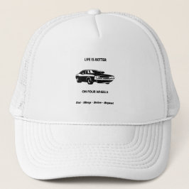 Boné Life Is Better On Four Wheels Cap