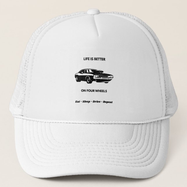 Boné Life Is Better On Four Wheels Cap (Frente)