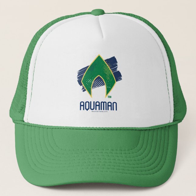 Boné Liga da Justiça | Símbolo de Aquaman Pincel e Meio (Frente)