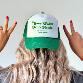 Boné Lima Verde Cítrico Economize Água, Beba Margs